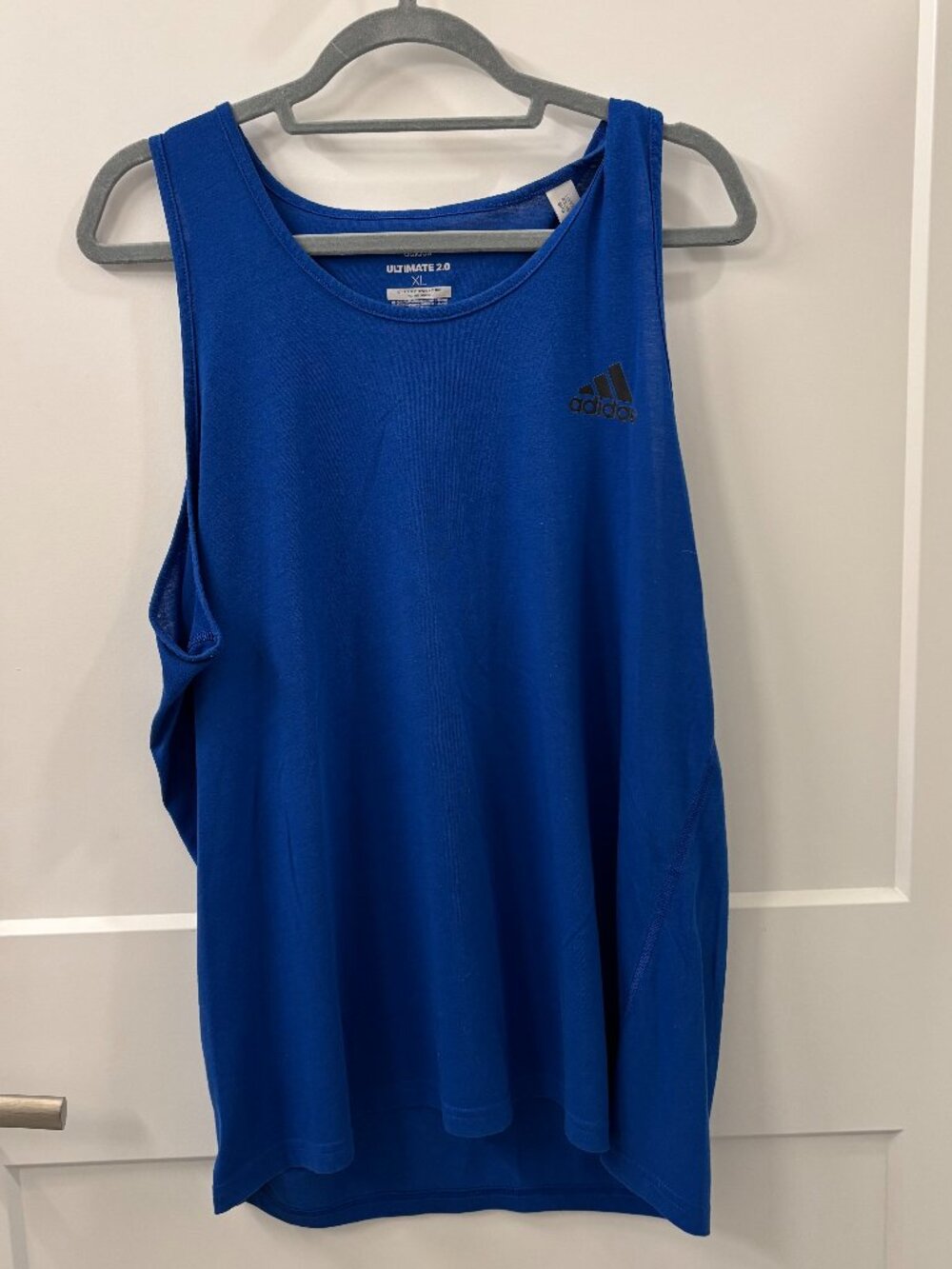 Adidas Men's Blue Muscle Tank Top Sleeveless Athletic Shirt Size XL
